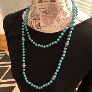 Turquoise Convertible Necklace and Bracelet Set